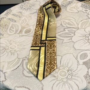 Fratello Tie Elegant Gold and Brown Men's Tie